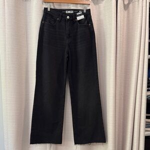 NWT Rewash Wide Leg Super High Rise Black Denim Jeans Size 5/27